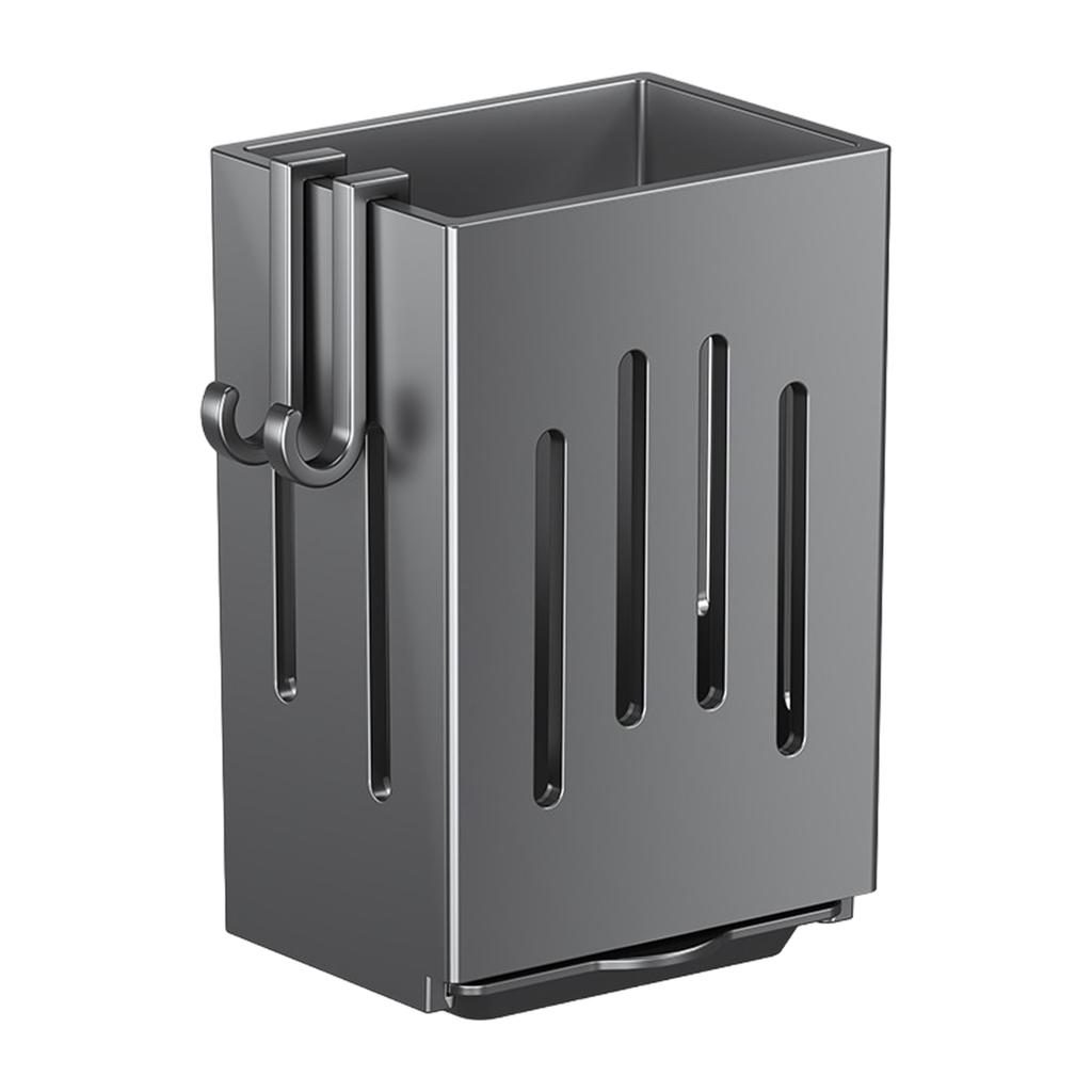 Efficient Kitchen Utensils Rack Wall Mounted Kitchen Organizers with Draining Chopstick Holder and Cutlery Storage Box