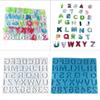 Semi-Stereoscopic Resin Keychain Molds DIY Alphabet Number Casting Mold Jewelry Craft Making Tools for Making Ornaments