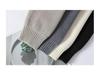 Herren Neuankunft Revers 2-in-1 Langarm Einfarbig Plus Samt Dick Gestrickter Pullover