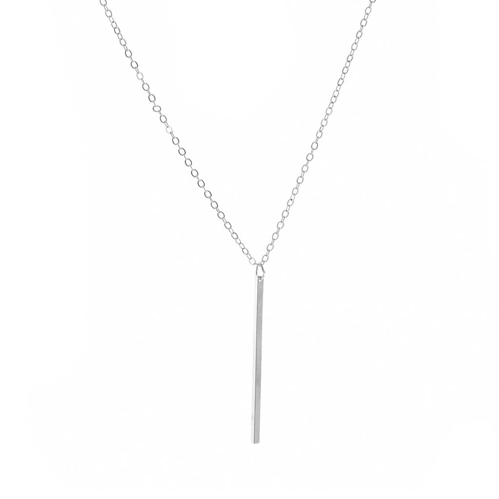 Nuovi prodotti europei e americani, popolare collana semplice con catena verticale in metallo, lunga catena geometrica personalizzata per maglioni da donna