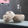 Yixing Handmade Raw Ore Purple Clay Cup, Cat Cup, Sculpture, Creative Tea Cup, Tea Tasting Cup, Kung Fu Tea Set, Single Cup