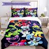 3pcs Smiling Critters1 Pattern Bedding Set Duvet Cover Set Includes Duvet Cover &pillowcases, Perfect All Season Bedroom Decoration & Gift