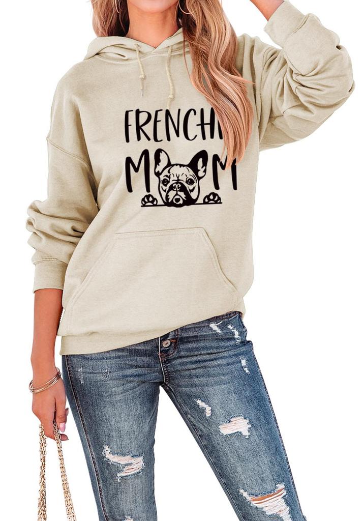 Frenchie Mom Autumn/Winter Casual Hoodie - Long Sleeve Sweatshirt