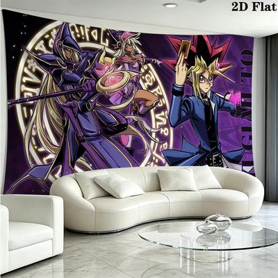 Yu-Gi-Oh Dark Magician Pattern Home Decor Tapestry, Wall Hanging, Decorative RV Wall Cloth.MGT0918609