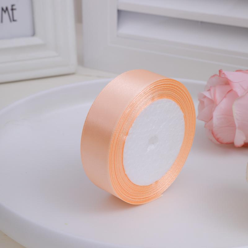 2.5cm Polyester Satin Ribbon for Cake Decoration, DIY Handmade Gift Box, and Gift Packaging.