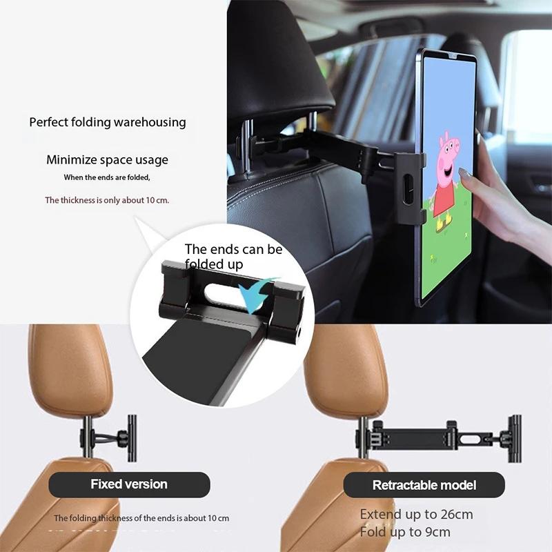 Car Tablet Holder Headrest Tablet Mount Headrest Stand Mounting Bracket Cradle Compatible For Phone Tablet 4.7-12.9" Cell