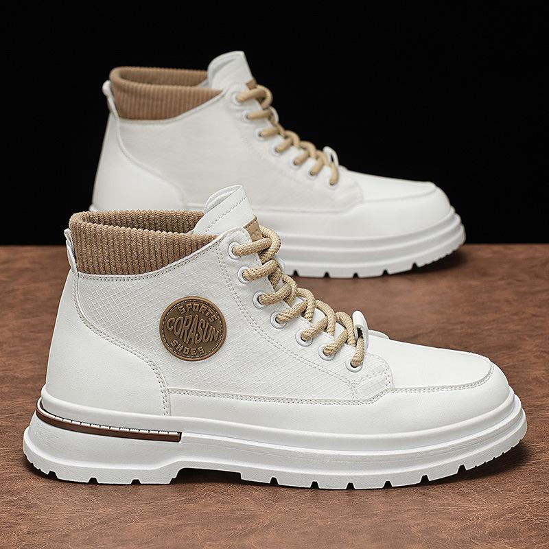 Herbst Herren Dicksohlige Hohe Freizeitschuhe Vielseitige Lässige Kurze Stiefel Übergröße Outdoor Herrenschuhe Neu Herrenstiefel