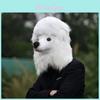 Maschera Costume Barbone in Lattice Testa di Animale Cane per Feste di Halloween Foto
