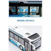 1/43 Large Size Electric Tourist Toy Traffic Bus Alloy Passenger Car Model Diecast Metal Toy Business Bus Model Sound Light Kids Gift