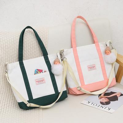 New Product Tote Bag Women's Shoulder Student Bag Lazy Canvas Bag Large-capacity Shopping Bag Supports Customization