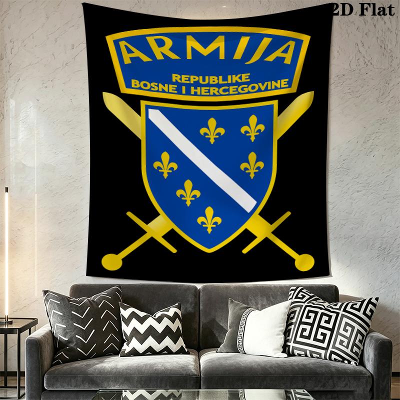 Bosnia and Herzegovina Wall Tapestry Aesthetic Wall Hanging Printed Fabric Blanket Decorative Tapestries for Bedroom Living Room Home Decor