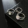 Silver Retro Punk Boho Ring Set 73