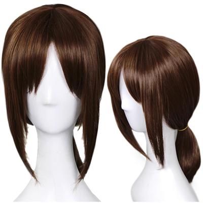 CaseEden Cosplay Wig, Medium Dark Brown, Brown, Dark Brown, Set of 2 Wig Nets