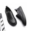 Men's Genuine Leather Slip-on Loafers with Soft Sole - Formal Black Business Shoes, Comfortable and Stylish for 2026.