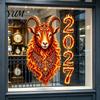 Static Window Clings for 2027 New Year Chinese Clings, of Goat High Definition Glass Film Holiday Atmosphere No?Glue Reusable Lunar Xmas Decor Home