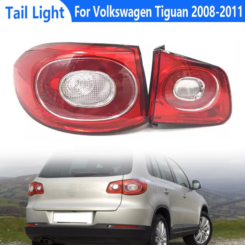 For Volkswagen Tiguan 2008 2009 2010 2011 Car Rear TailLight Cover Lamp Reversing Brake Fog Light Cover Without Bulb