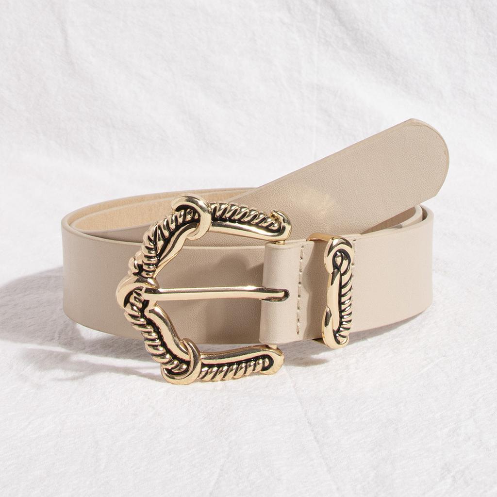 New Ladies Chic Fashion Pin Buckle Glossy Multi-color Elegant European and American Exquisite Belt Gold Buckle Simple Engraving