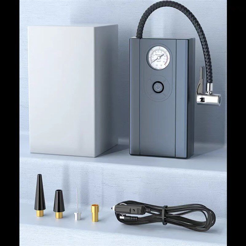 Vehicle Air Pump Emergency Start Power Supply 12V Portable Wireless Car Electric Car Air Pump Mobile Phone Charging Wired Air Pump + Mechanical Watch