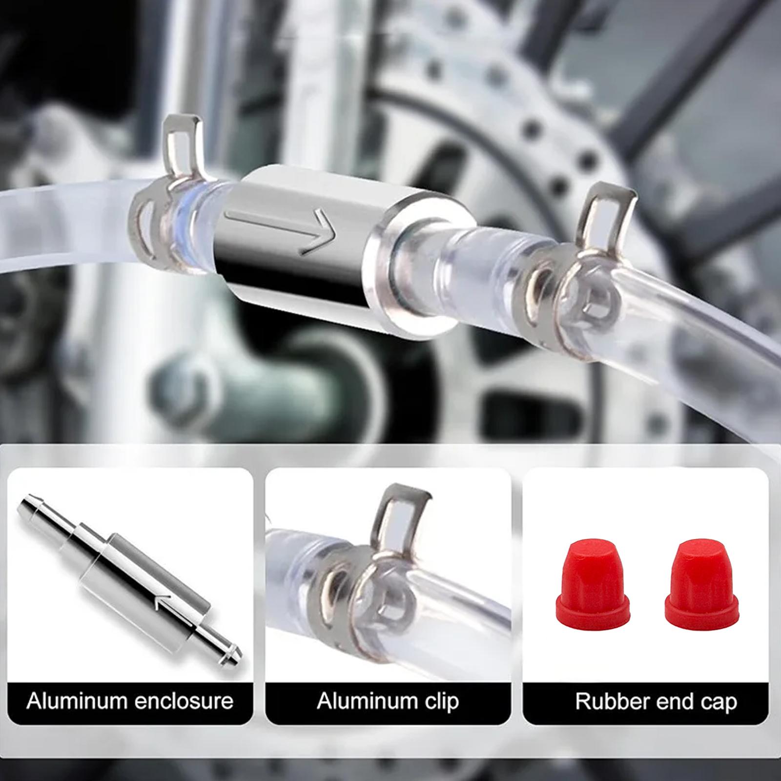 

Metal Brake Bleeder Tool Brake Clutch Bleeder Hose For Motorcycles And Electric Bikes With Secure Rubber Seal 1