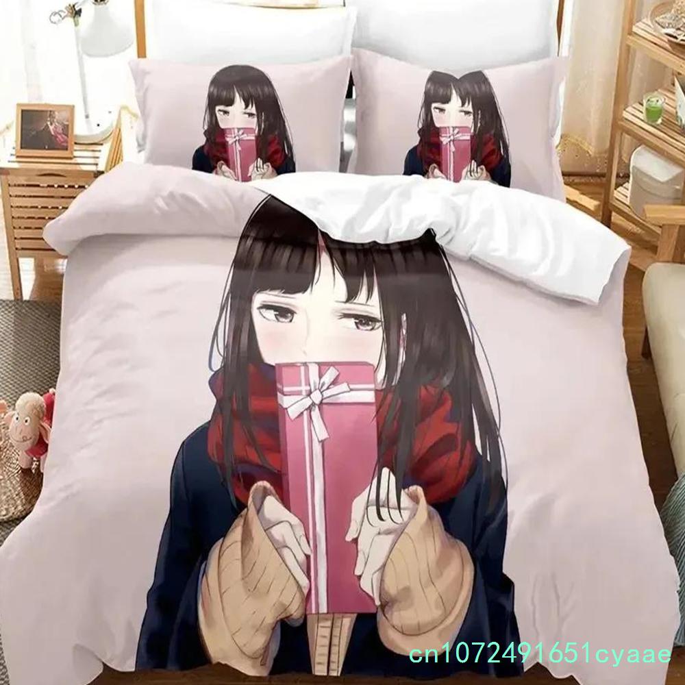 Girls Anime SHY Bedding Set Duvet Cover Bed Set Quilt Cover Pillowcase Comforter King Queen Size Boys Adult Bedding Set