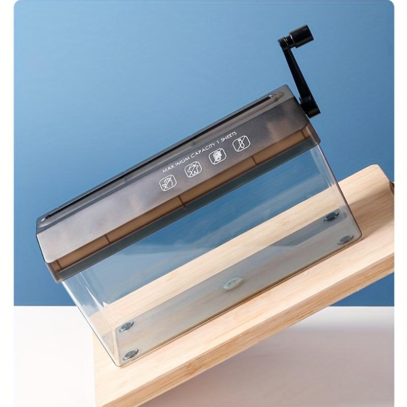 1pc Easy-to-Use Manual Paper Shredder for A4/A6 Sheets | Space-Saving Cross-Cut Design, Non-Slip Base | Ideal for Office
