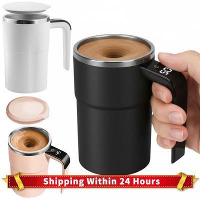 380ML Auto Magnetic Coffee Mug Rechargeable Stainless Steel Travel Coffee Mug Suitable for Coffee Milk Cocoa and Other Beverages