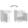 Lucca Kitchen Base Cabinet White Particleboard
