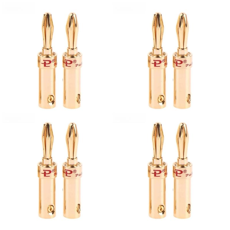 Banana Plug 4mm Alloy gilding Banana Plugs for Speaker Cable Wire Banana Connector Adapter 2/4/8pcs Speaker Banana Plug Adapter