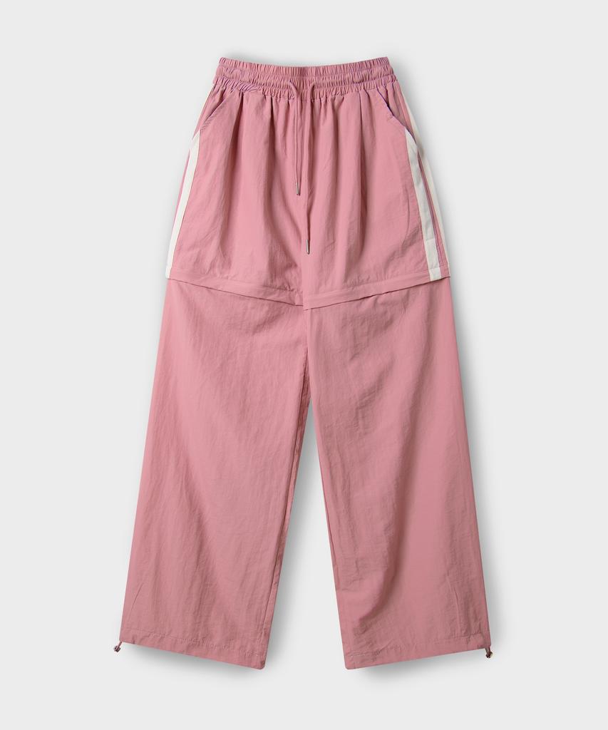 SOME PLACE Two-Way Nylon Line Color Block Training Wide Elastic Pants _ 3 Colors