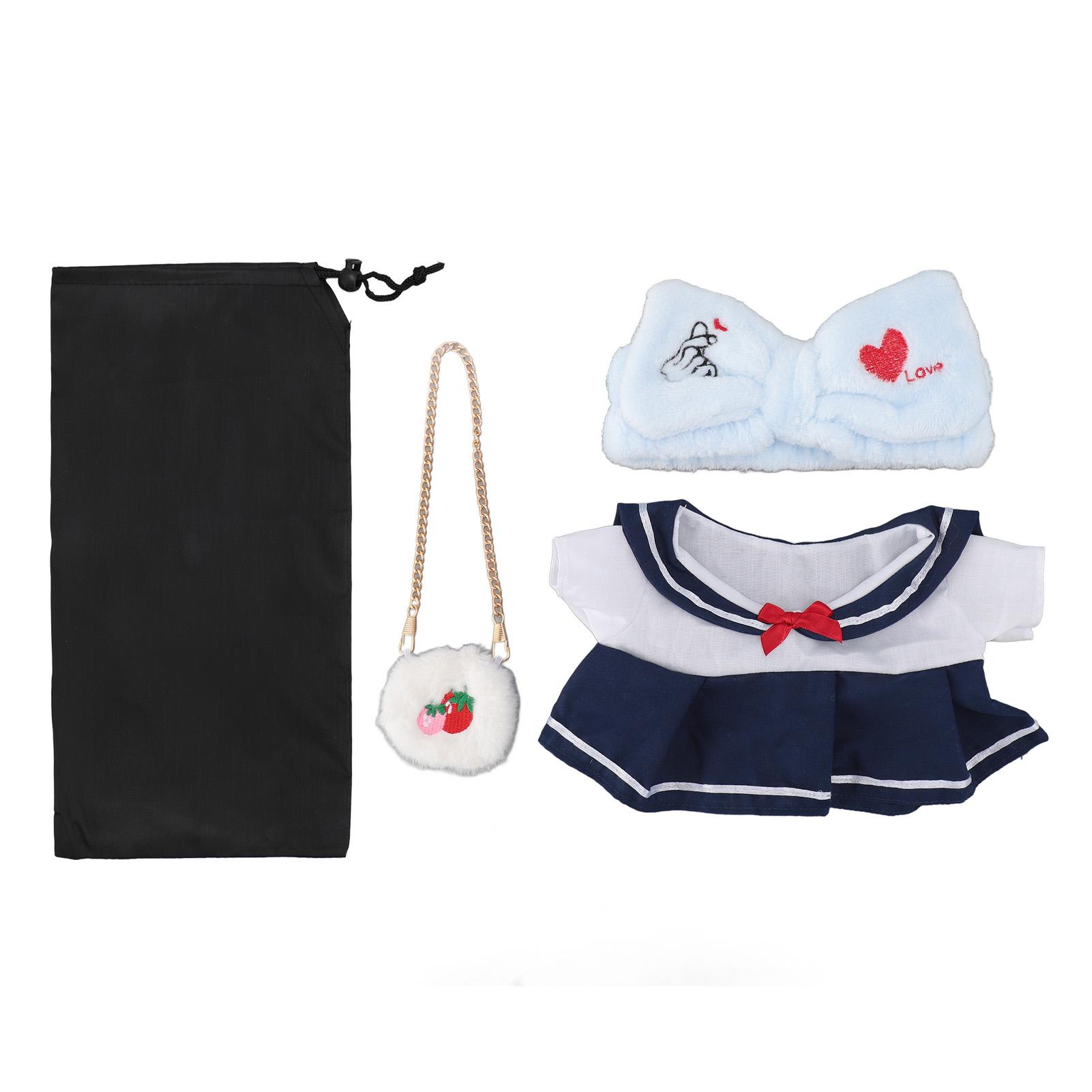 

Комплект плюшевой кукольной одежды «сделай сам», милая 12-дюймовая плюшевая кукольная одежда, платье для ролевых игр дошкольного возраста Heart Headband