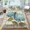 3D Classic Luxury Bedding Full Size Vintage Flower Bedspread Set Microfiber Fabric with Zipper Washable Soft Home Decoration