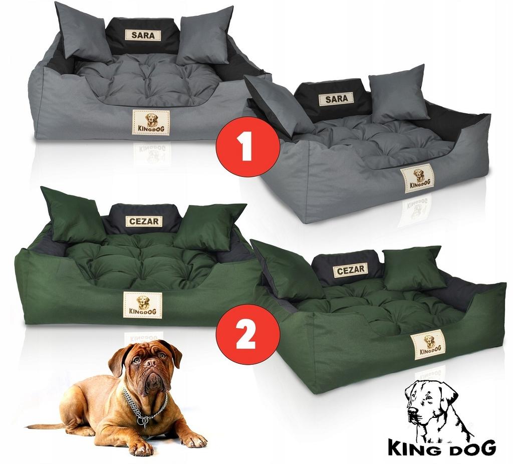 Dog Bed KINGDOG 55x45 Cm Personalized Waterproof Black