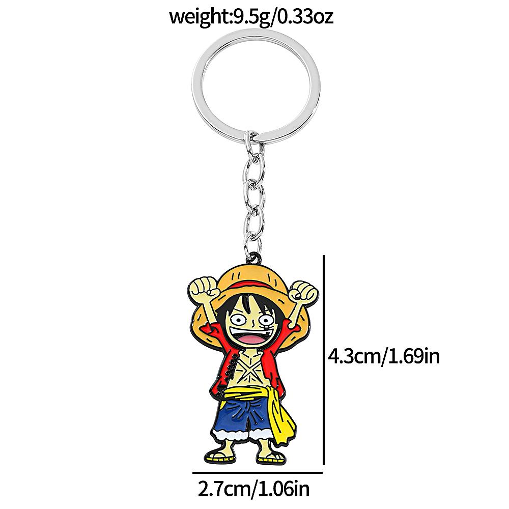 

ONE PIECE Classic Anime Metal Keychain Monkey D. Luffy Motorcycle & Car Motif Unisex Fashion Keyring Gift for Friends