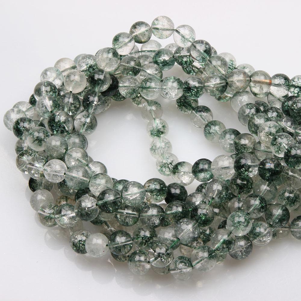 

60 шт. 6 мм Зеленый Фантомный Кристалл Свободные Бусины для Изготовления Ювелирных Изделий своими руками