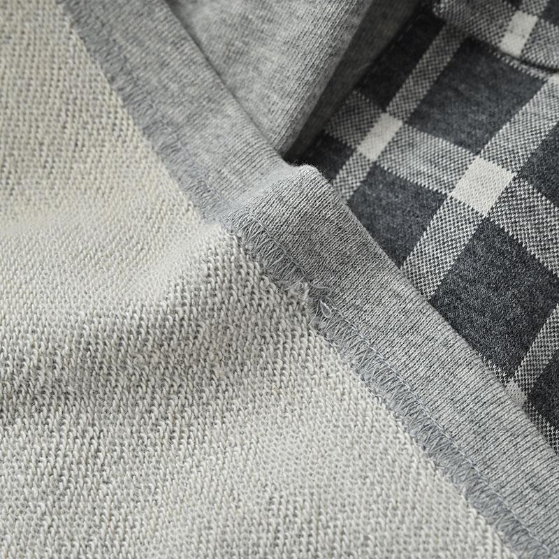 Women's Plus Size Hooded Sweatshirt Korean Style Loose Plaid Patchwork Tops Oversized Casual Autumn Hoodies