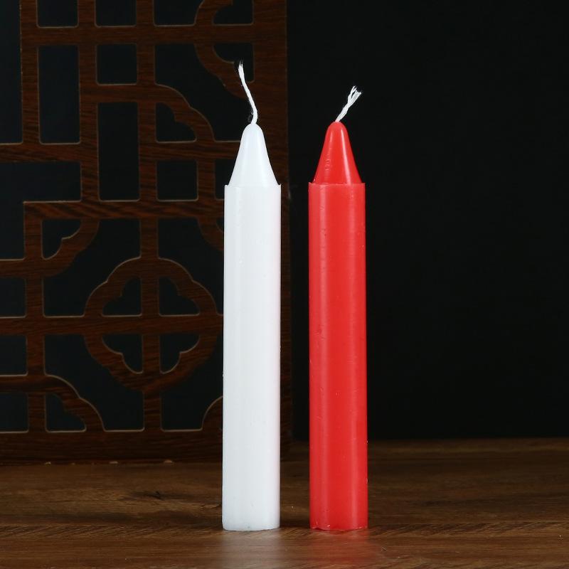 Red and White Candles for Home Lighting, Daily Ordinary Candles, Non-romantic Wedding Long Pole Emergency Candles, Worshiping Candles