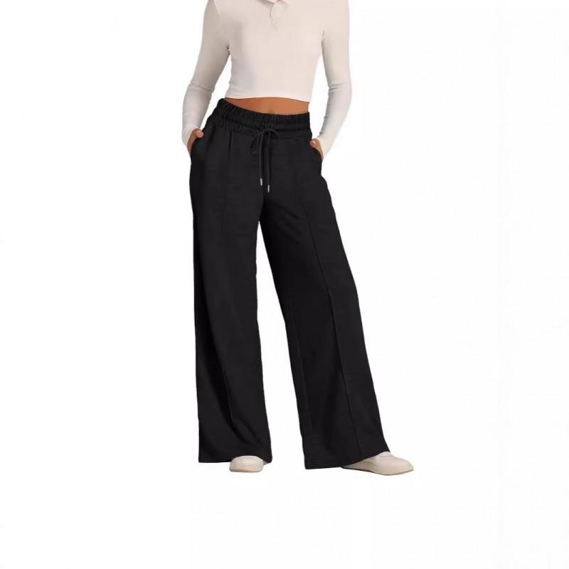 High Waisted Wide Leg Sweatpants Women Mid Seam Casual Joggers Daily Wear