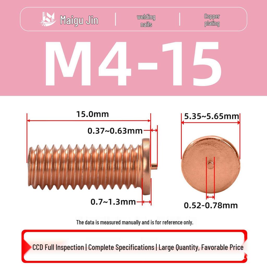 PT-M3M4M5M6M8 Copper-Plated Carbon Steel Projection Weld Studs and Screws