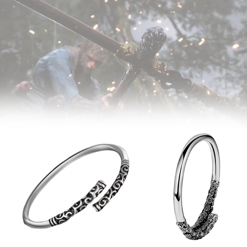 Wukong Myth Black Golden Cudgel Adjustable Bracelet Retro Fashion Gift Couple
