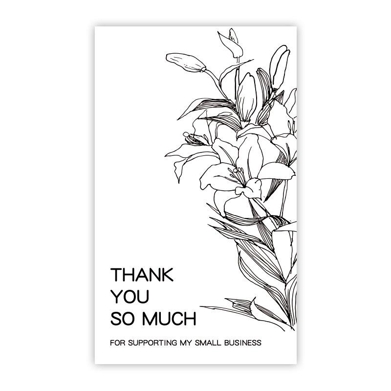 50-pack Airplane-Themed Thank You Box Sealing Stickers for Packaging and Decoration