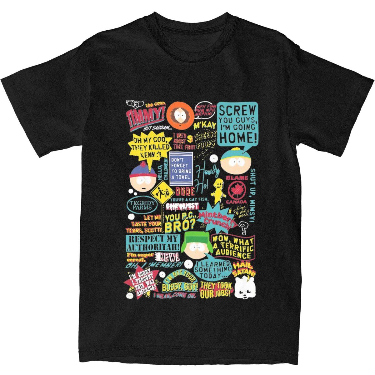 

Short Sleeved Round Neck Y2k Tshirt Men New in Top Tees Mens T-Shirt Southparks Quotes T Shirt funny eric cartman Trendy Cool... 5XL