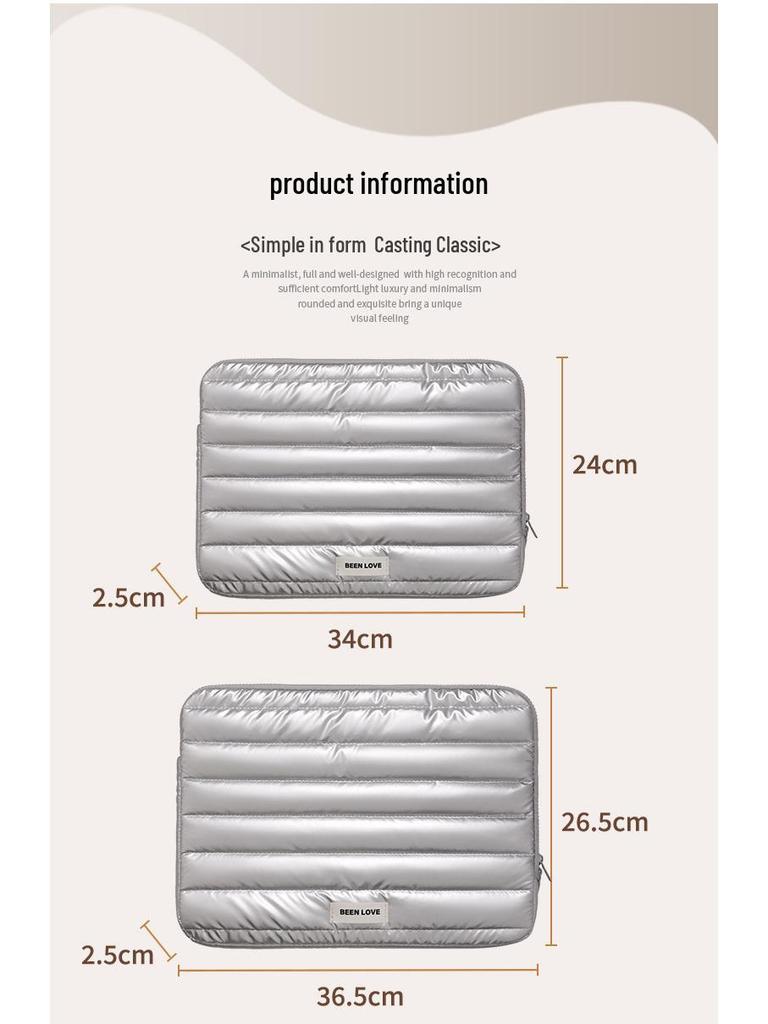 Portable Laptop Sleeve for Apple, Huawei, Lenovo, iPad - 13.3 to 14-inch