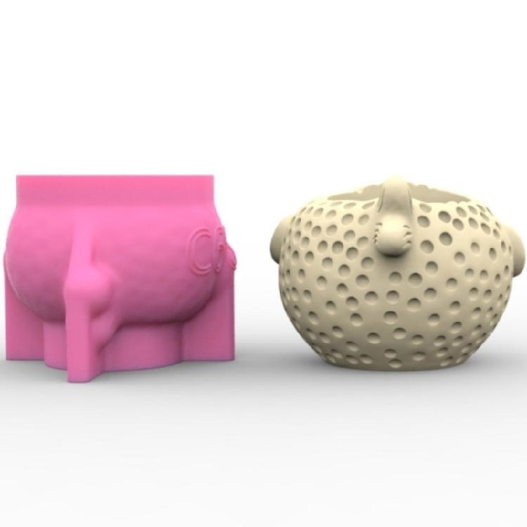 Pufferfish Shaped Silicone Vase Mold Suitable for Making Succulent Vase