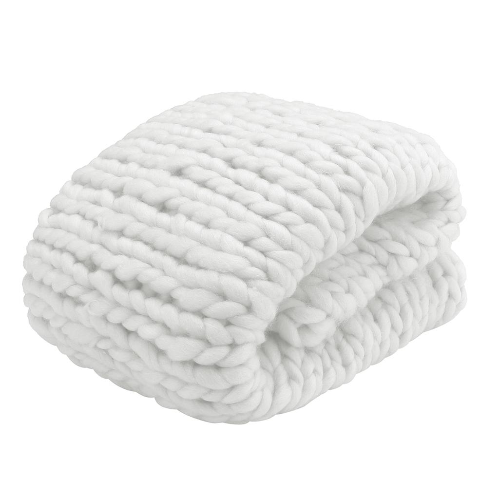 Handmade Thick Wool Blanket Knitted Throw Large Soft Bed Home Sofa Bedspread