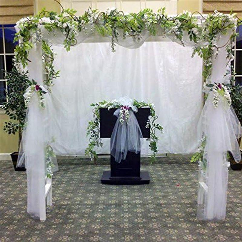 Good-5Pcs 6.23Ft/Piece Wisteria Vine Artificial Hanging Flowers Garland Wisteria Hanging Flower For Wedding Arch Floral Decor