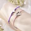New Fashion Hollow Heart Set Bracelets Stainless Steel Handwoven Push-pull Handmade Bracelet for Woven Jewelry Gift