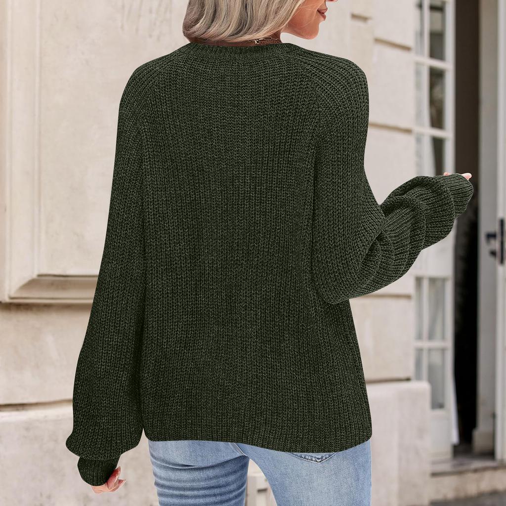 Women's Knitted Cardigan Short Knit Round Neck Open Front Sweater Button Down Elegant Casual Cardigan For Women