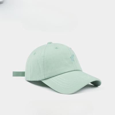 Breathable Face Showing Little Mint Green Baseball Cap for Women In Spring and Summer Light Green Letter Soft Top Duckbill Hat Men's Baseball Cap