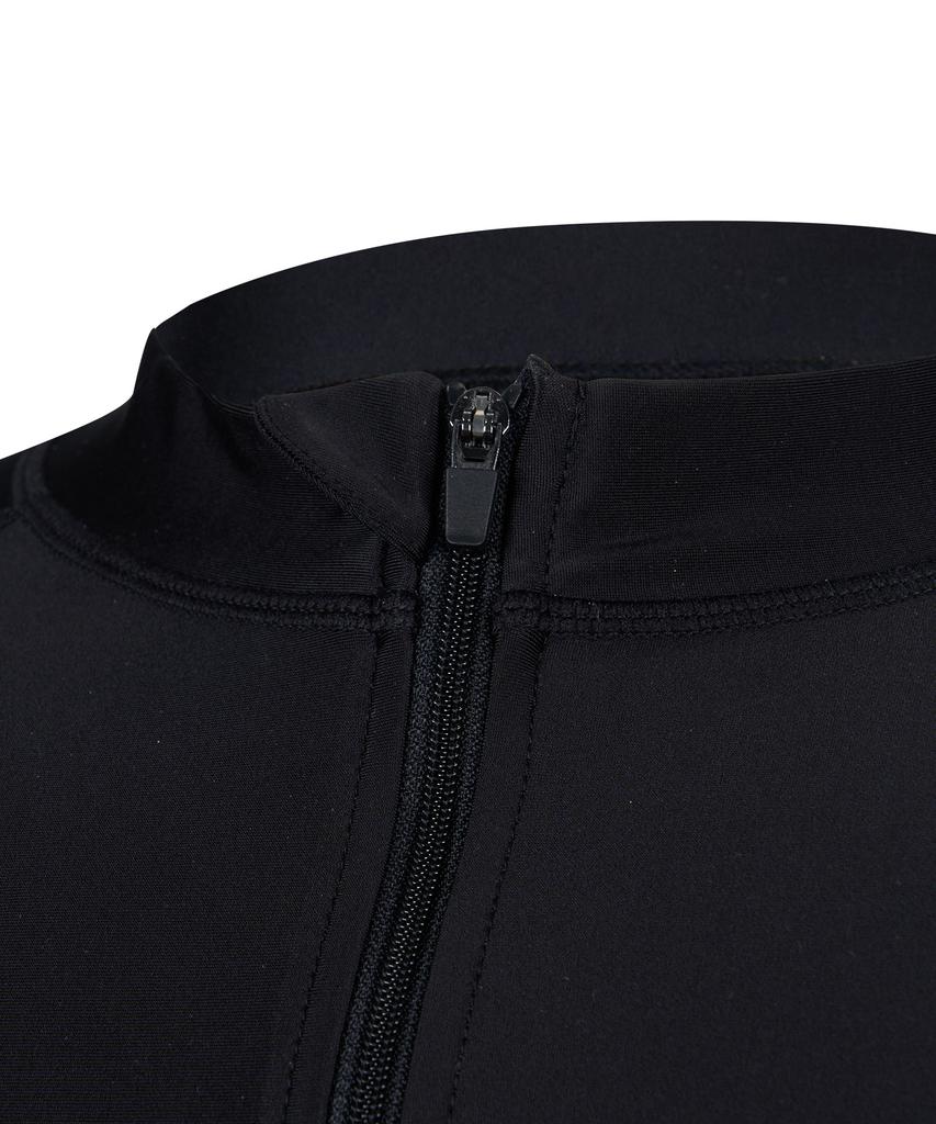Lenomasuyeongbog Men'S Loose Fit Zip-Up Rash Guard Top Black Rn-Ts2F502-Bk