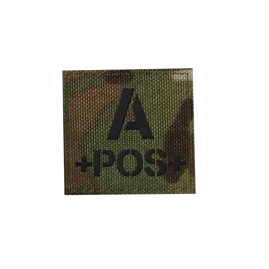 Reflective Velcro Morale Patch - IR Badge, Laser-Cut Blood Type, NKDA Tactical Rescue for Armband or Backpack.